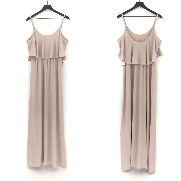 NWT SHOW ME YOUR MUMU Caitlin Ruffle Maxi Dress Show Me The Ring L - Picture 1 of 11